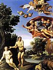 Adam Canvas Paintings - Adam and Eve
